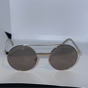 Unisex Versace Women's VE2210 VE/2210 1252/V3 Pale Gold Fashion Round Sunglasse…